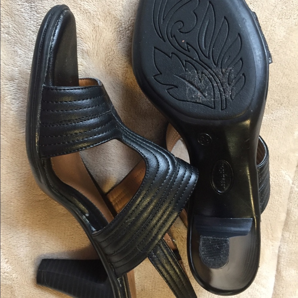 Cute black dress sandals